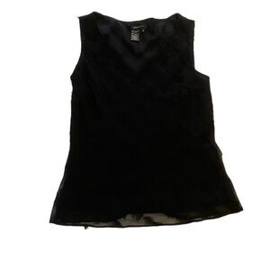 BCBGMAXAZRIA Black Sleeveless Silk Blouse Size 8